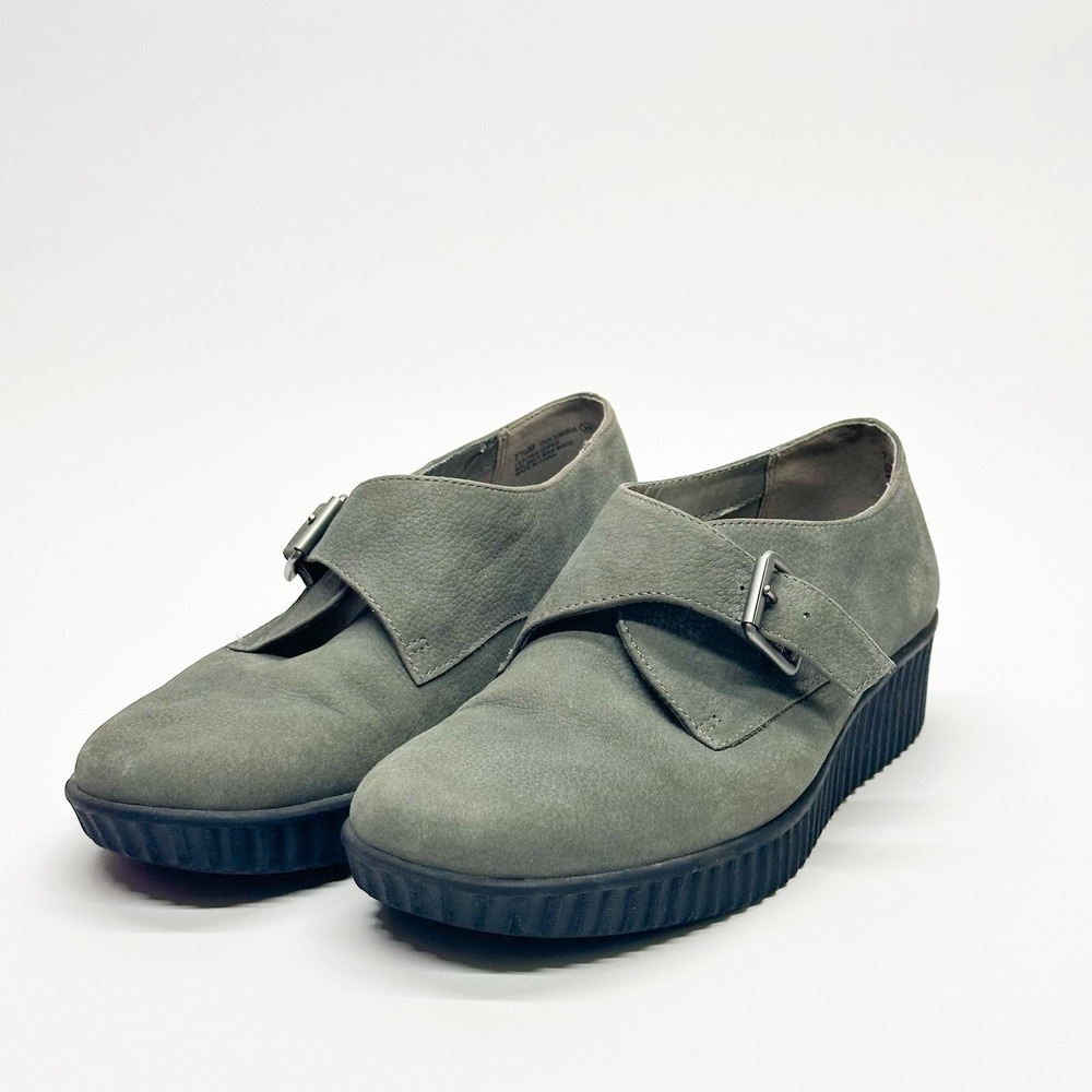 Aerosoles Monk Strap Slate Blue Platform Shoe Women's 7.5